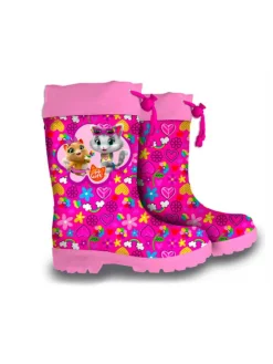 Kinderregenstiefel Regenstiefel Wasserdichte Gummistiefel in Pink>44 Cats Hot