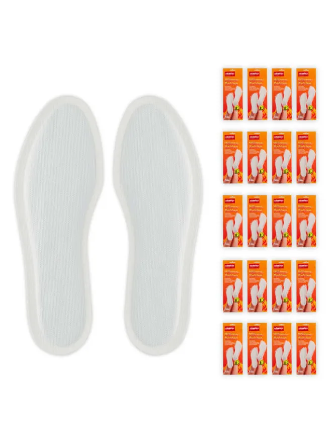 20 Paar Sohlenwärmer in Weiß - Größe XL>relaxdays Best