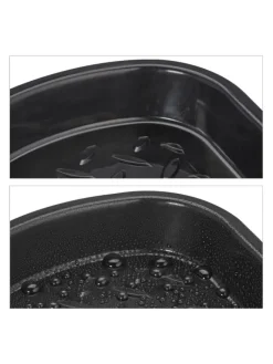 relaxdays Schuhpflege Und Mehr|Schuhpflege Und Mehr^3 x Schuhabtropfschale in Schwarz - (B)48 x (H)3 x (T)34 cm