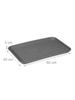 3 x Schuhabtropfschale in Grau - (B)60 x (H)3 x (T)40 cm><noscript><img width=
