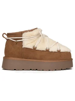 Ankle-Boots "Illona" in Hellbraun/ Creme>ISLAND BOOT Best