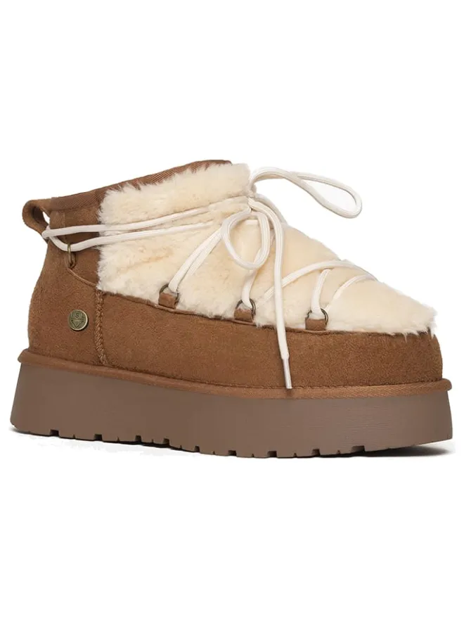 Ankle-Boots "Illona" in Hellbraun/ Creme>ISLAND BOOT Best