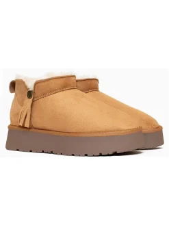 ISLAND BOOT Stiefeletten^Ankle-Boots "Ilonie" in Hellbraun