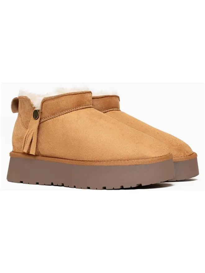 ISLAND BOOT Stiefeletten^Ankle-Boots "Ilonie" in Hellbraun