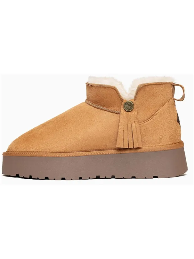 ISLAND BOOT Stiefeletten^Ankle-Boots "Ilonie" in Hellbraun