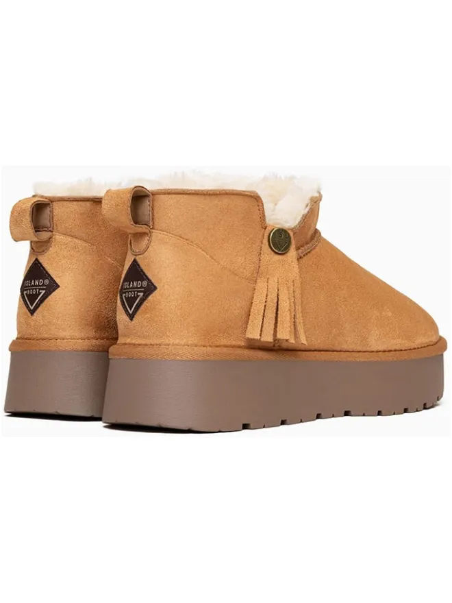 ISLAND BOOT Stiefeletten^Ankle-Boots "Ilonie" in Hellbraun