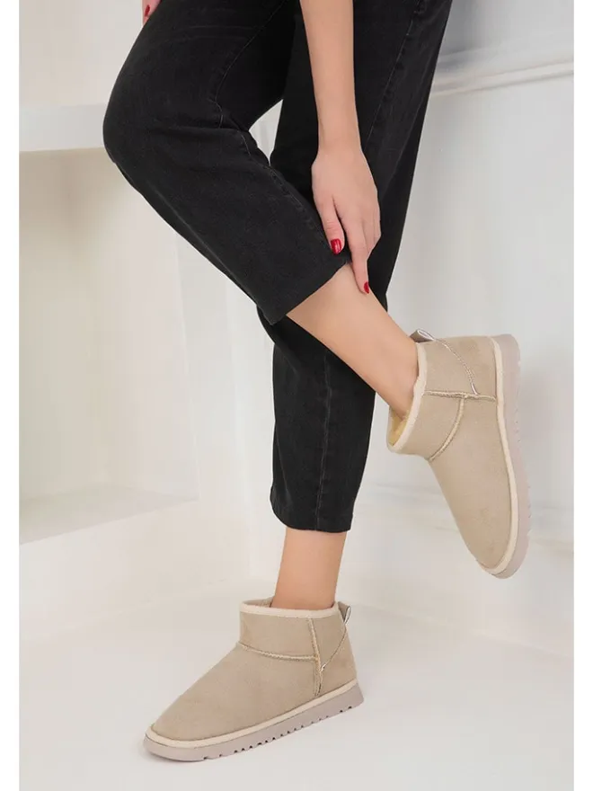 Ankle-Boots in Beige>trendyol Discount