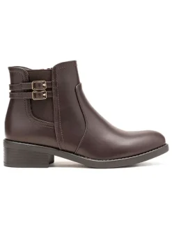 C'M Stiefeletten^Ankle-Boots in Dunkelbraun
