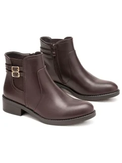 C'M Stiefeletten^Ankle-Boots in Dunkelbraun