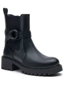 Ankle-Boots in Schwarz>Foreverfolie New