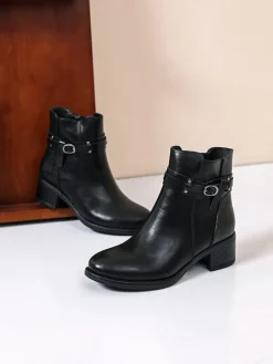 Ankle-Boots in Schwarz><noscript><img width=