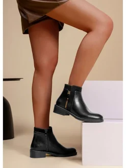 C'M Stiefeletten^Ankle-Boots in Schwarz