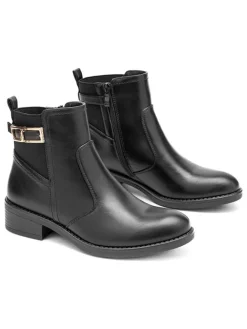 C'M Stiefeletten^Ankle-Boots in Schwarz