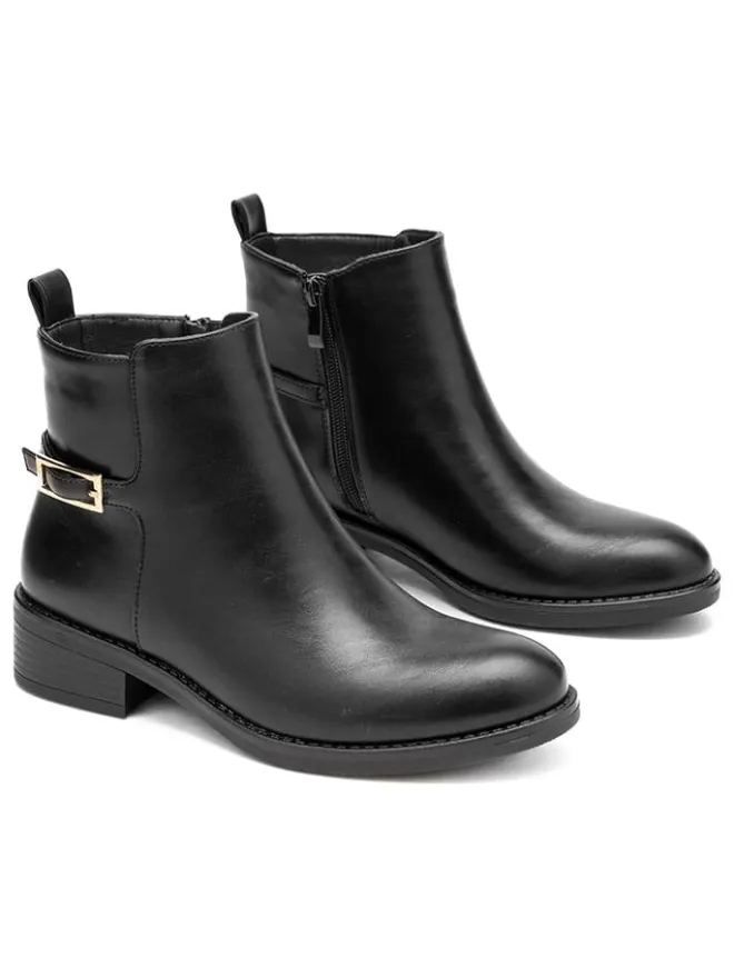 Ankle-Boots in Schwarz>C'M Sale