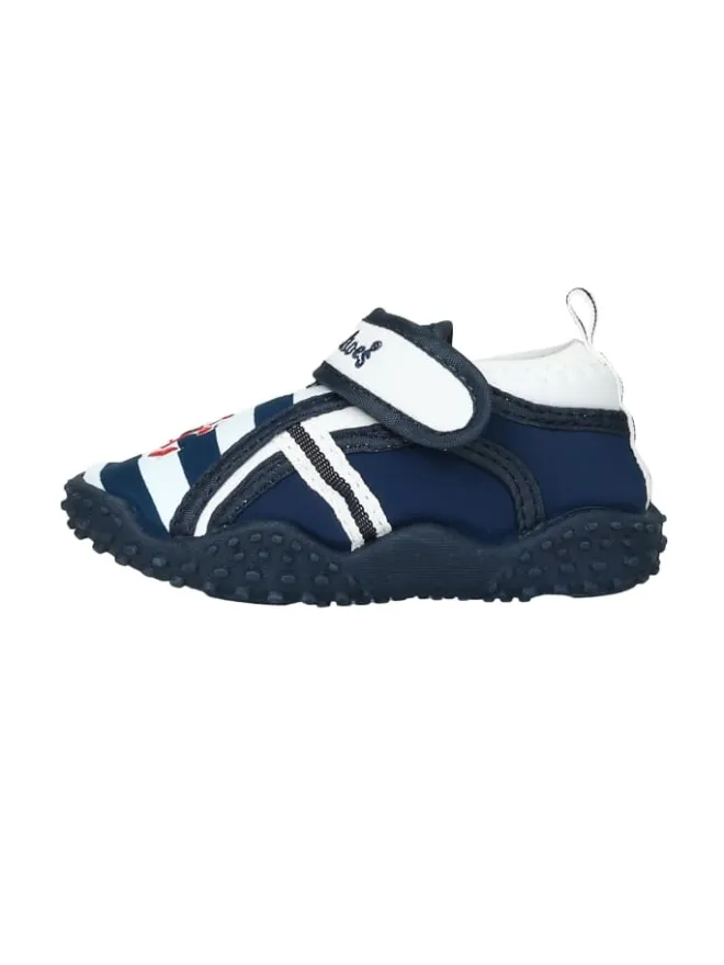 Playshoes Badeschuhe|Badeschuhe^Aqua-Schuh maritim in Marine/weiß
