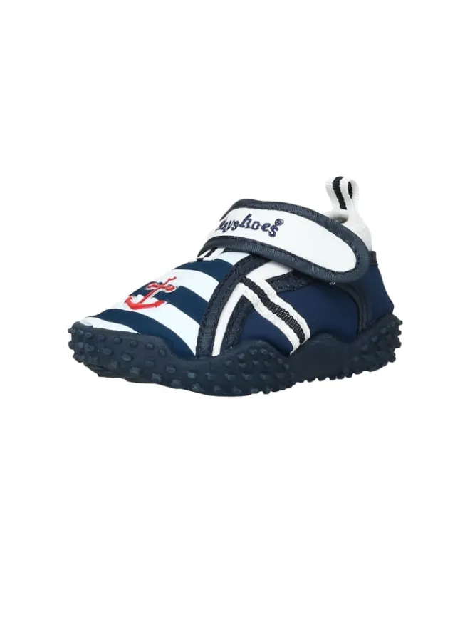 Playshoes Badeschuhe|Badeschuhe^Aqua-Schuh maritim in Marine/weiß