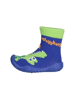 Playshoes Badeschuhe|Badeschuhe^Aqua-Socke Krokodil in Marine