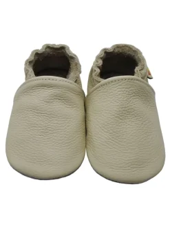 Baby Krabbelschuhe aus Leder mit rutschfester Sohle – Elfenbein>Yalion Hot