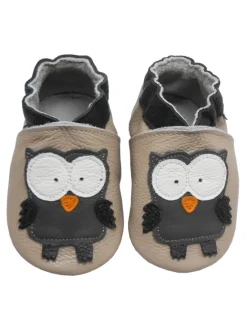 Bemesu Krabbelschuhe^Baby Krabbelschuhe aus Leder, weiche Lauflernschuhe mit rutschfester Sohle
