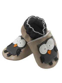 Bemesu Krabbelschuhe^Baby Krabbelschuhe aus Leder, weiche Lauflernschuhe mit rutschfester Sohle