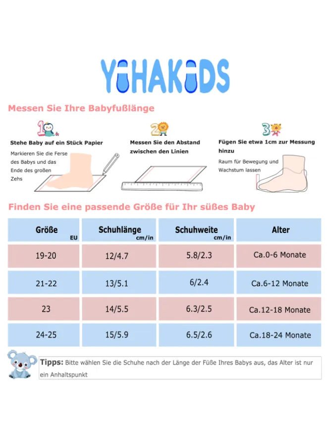 Yihakids Krabbelschuhe^Baby Krabbelschuhe aus Leder, weiche Lauflernschuhe mit rutschfester Sohle