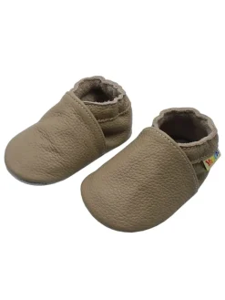 Baby Krabbelschuhe aus Leder mit rutschfester Sohle – Khaki>Yalion Sale