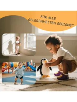 Baby Krabbelschuhe aus Leder mit rutschfester Sohle – in Rosa><noscript><img width=
