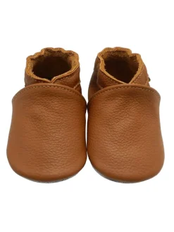 Baby Krabbelschuhe aus Leder mit rutschfester Sohle – Braun>Yalion Online