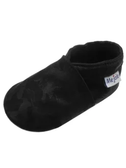 Mejale Krabbelschuhe^Baby Krabbelschuhe in Schnitzerei Schwarz