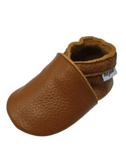 Baby Leder Krabbelschuhe, rutschfeste und weiche Sohle - Braun><noscript><img width=