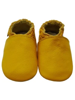 Mejale Krabbelschuhe^Baby Leder Krabbelschuhe, mit rutschfester Sohle – Gelb