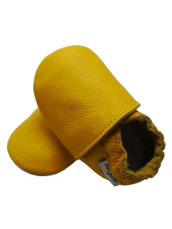 Mejale Krabbelschuhe^Baby Leder Krabbelschuhe, mit rutschfester Sohle – Gelb