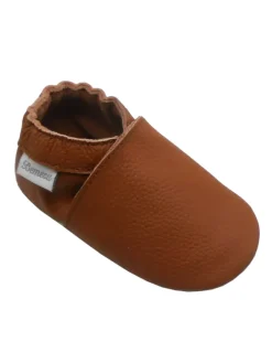 Baby-Leder-Laufschuhe, komfortabel mit rutschfester Sohle - Braun>Bemesu Clearance