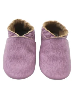 Baby-Leder-Laufschuhe, komfortabel mit rutschfester Sohle - Helllila>Basrakids Best