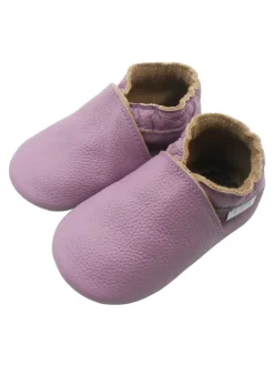 Baby-Leder-Laufschuhe, komfortabel mit rutschfester Sohle - Helllila>Basrakids Best