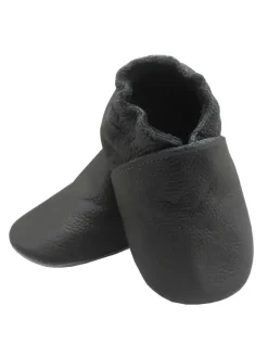 Bemesu Krabbelschuhe^Baby-Leder-Laufschuhe, komfortabel mit rutschfester Sohle - Grau