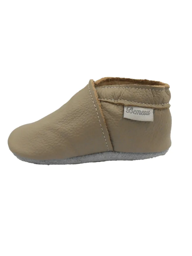 Baby-Leder-Laufschuhe, komfortabel mit rutschfester Sohle - Khaki>Bemesu Discount