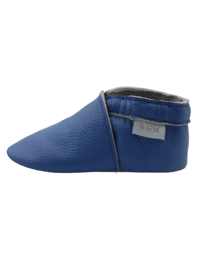 Basrakids Krabbelschuhe^Baby-Leder-Laufschuhe, komfortabel mit rutschfester Sohle - Blau