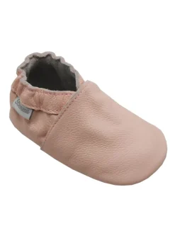 Bemesu Krabbelschuhe^Baby-Leder-Laufschuhe, komfortabel mit rutschfester Sohle - Rosa