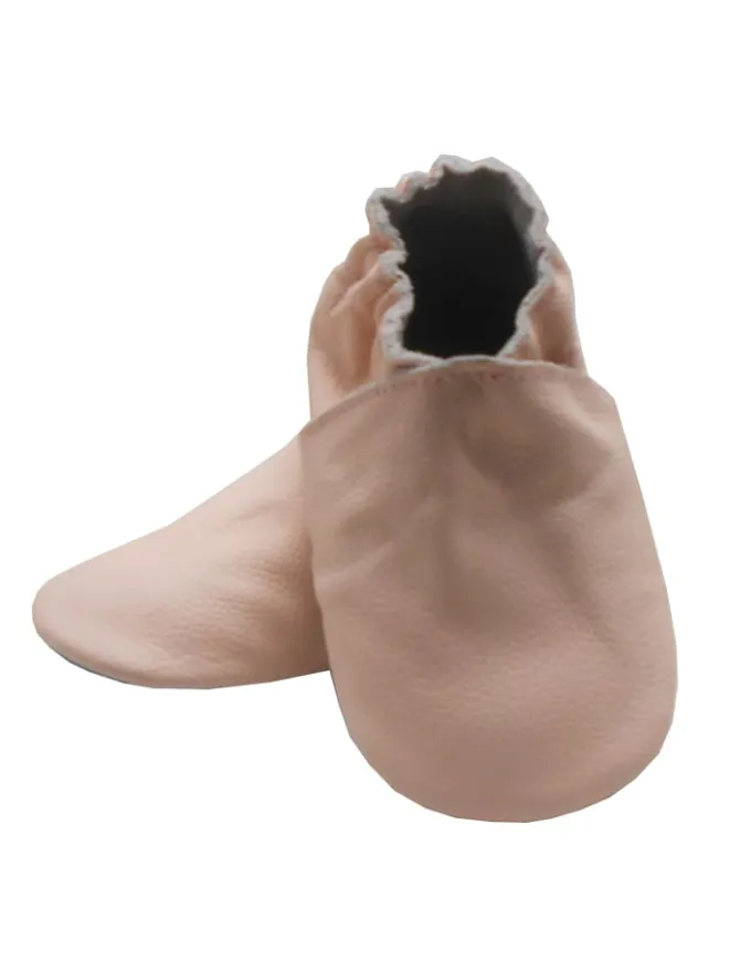 Bemesu Krabbelschuhe^Baby-Leder-Laufschuhe, komfortabel mit rutschfester Sohle - Rosa