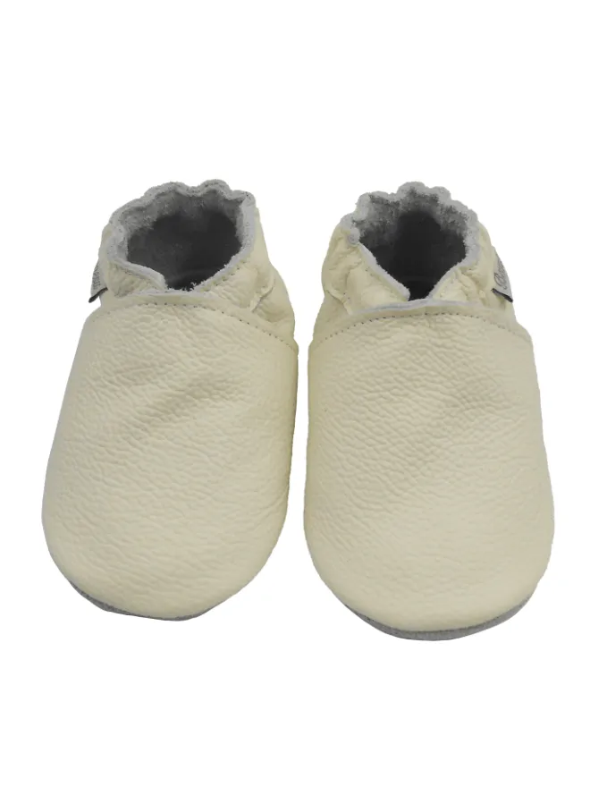Baby-Leder-Laufschuhe, komfortabel mit rutschfester Sohle - Weiß>Bemesu Online