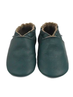 Baby-Leder-Laufschuhe, komfortabel mit rutschfester Sohle - Dunkelgrün>Bemesu Sale
