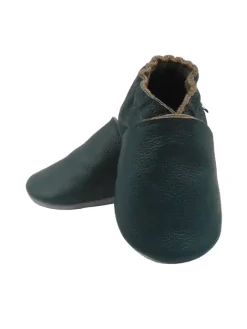 Baby-Leder-Laufschuhe, komfortabel mit rutschfester Sohle - Dunkelgrün>Bemesu Sale