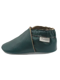 Baby-Leder-Laufschuhe, komfortabel mit rutschfester Sohle - Dunkelgrün><noscript><img width=