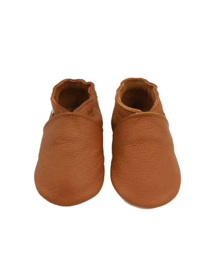 Baby-Leder-Laufschuhe, komfortabel mit rutschfester Sohle - Braun>Bemesu Outlet
