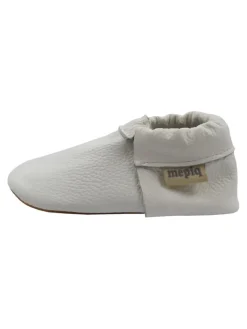 Baby-Leder-Laufschuhe, komfortabel mit rutschfester Sohle - Weiß><noscript><img width=