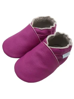 Baby-Leder-Laufschuhe, komfortabel mit rutschfester Sohle - Lila>Basrakids Best