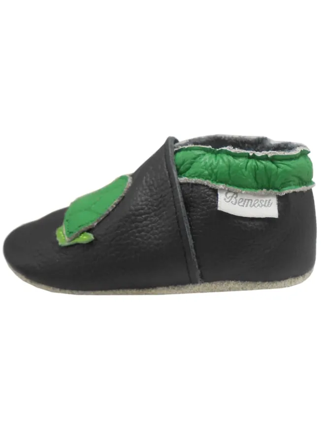 Baby-Leder-Laufschuhe, komfortabel mit rutschfester Sohle-Schildkrötenmuster>Bemesu Outlet