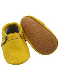 Mepiq Krabbelschuhe^Baby-Leder-Laufschuhe, mit rutschfester, harter Sohle - Gelb