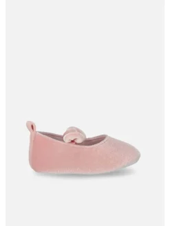 Coccodrillo Lauflernschuhe^Baby-Samt-Ballerinas in rosa